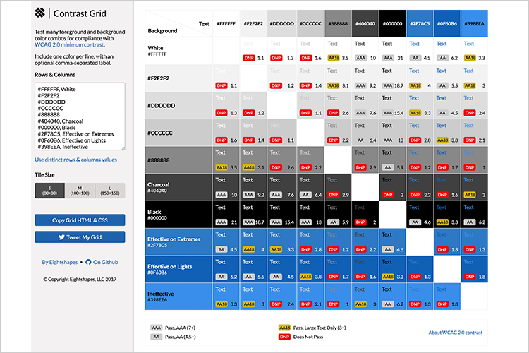 色の確認ツール「Contrast Grid」